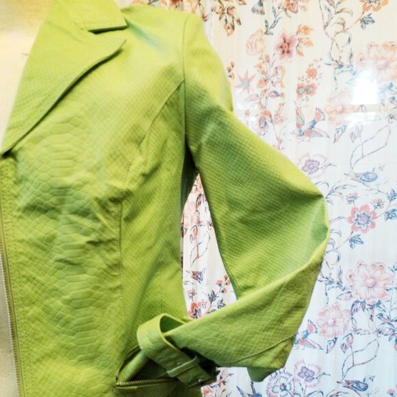 BRAT GREEN Leather Jacket XS - Picture 2 of 7